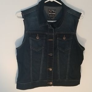 Women's Dark Denim Vest